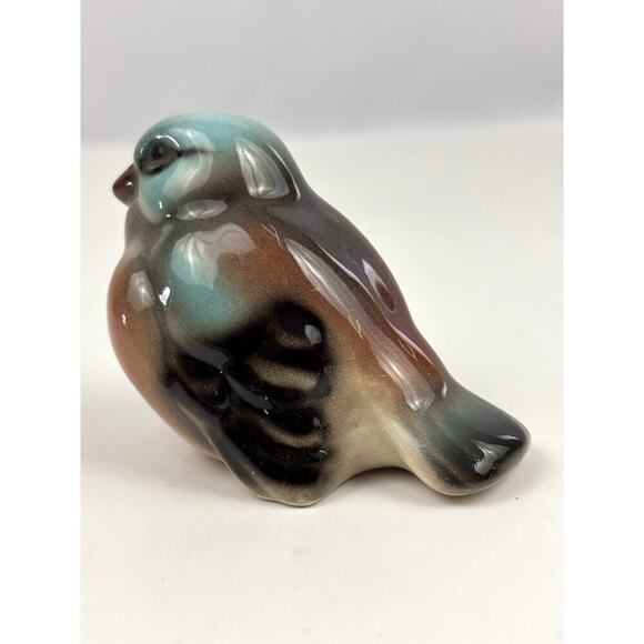 VTG Glossy Chickadee Bird Figurine Made in Austria Golden Crown - Picture 6 of 13